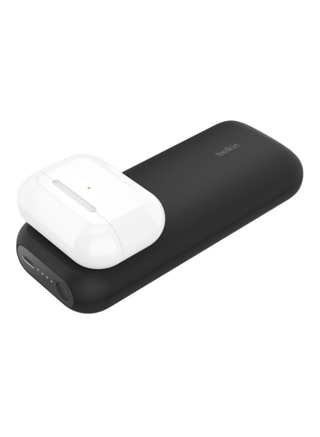 belkin 10000 mAh BoostCharge Pro Fast Wireless Charger For Apple Watch + PowerBank 10K Portable And Compact, 20W USB-C Output, For Apple Watch Ultra/8/7/6/5/4/3/2/1/SE, AirPods Pro 2nd Gen, iPhone 15/14/13/12/11 Black  - Image 4