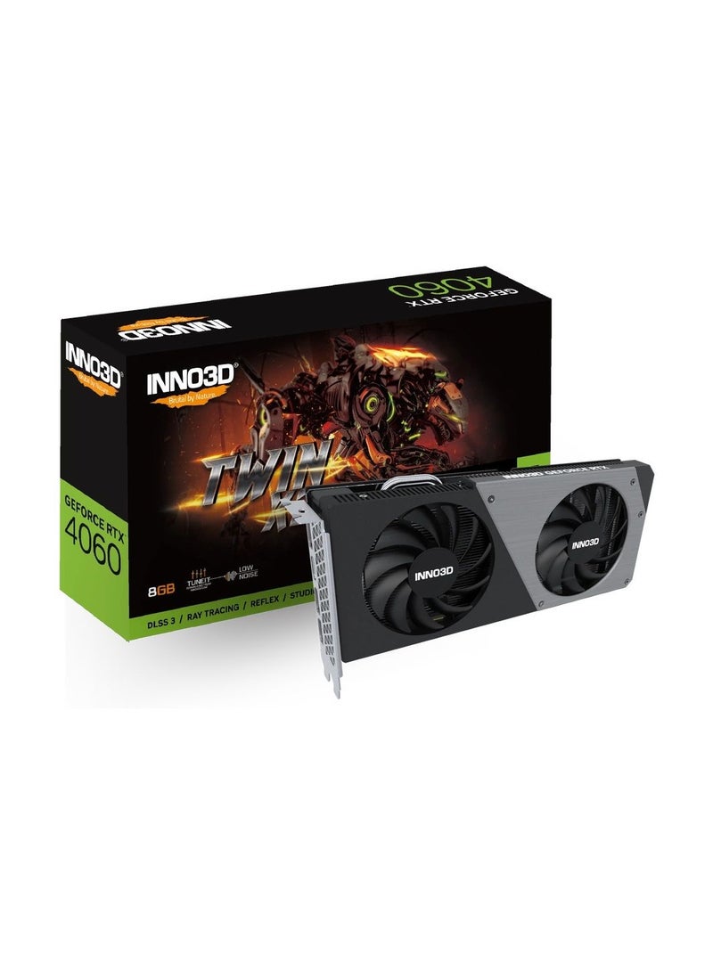 INNO3D - GeForce RTX 4060 Twin X2 8GB GDDR6 Graphics Card Grey - Image 1