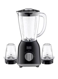 BLACK+DECKER Counter Top Blender With 2 Grinder Mills 1.5 L 400 W BX365J Black  - Image 1