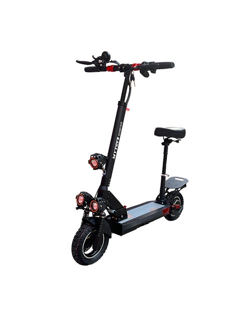 Power Full Motor 750W Electric Scooter 2023 Upgraded Version 55KM/Hr Speed App Controlled 48V 15AH Off-Road Tires , Removeable Comfortable Seat, Super Bright LED 3 Front Lights