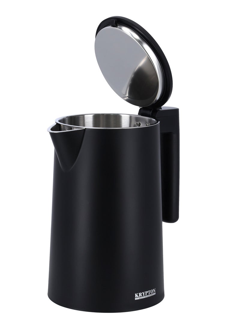 KRYPTON Double Wall Electric Kettle 1.7 L 2200 W KNK6341 Black  - Image 3