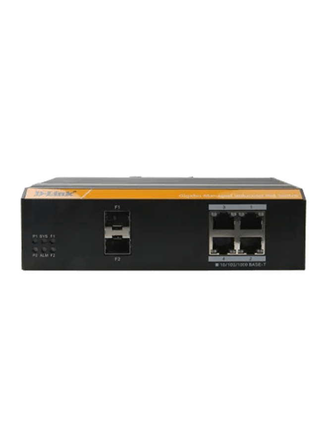 DGS -F3000 SERIES LAYER 2، 4-Port GIGABIT OUTDOOR INDUSTRIAL SWITCH | DGS-F3004P-2S أسود