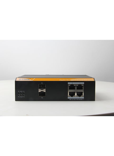 DGS -F3000 SERIES LAYER 2، 4-Port GIGABIT OUTDOOR INDUSTRIAL SWITCH | DGS-F3004P-2S أسود
