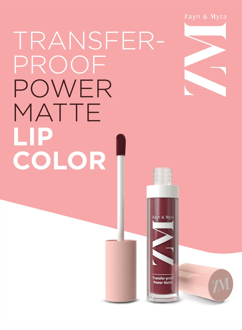 ZM Zayn & Myza - Transfer-Proof Power Matte Lip Colour Mystic Mauve - Image 1