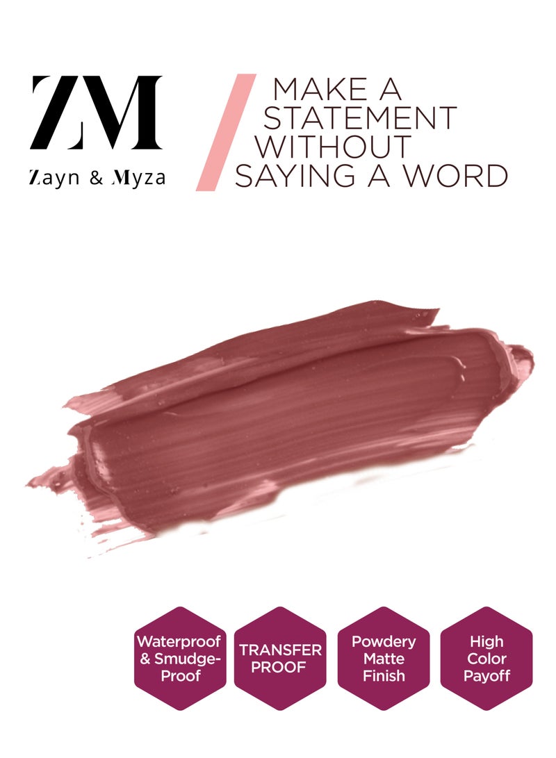 ZM Zayn & Myza - Transfer-Proof Power Matte Lip Colour Mystic Mauve - Image 1