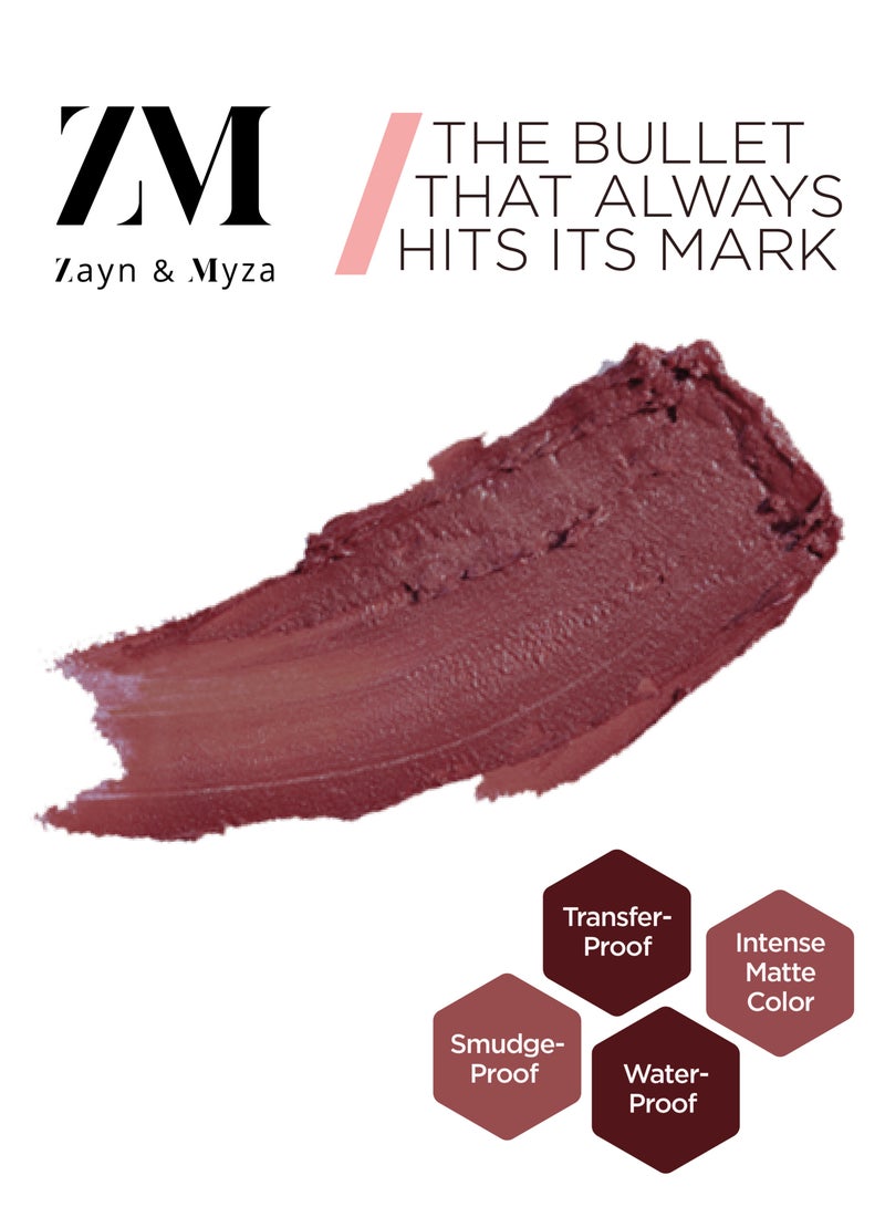 ZM Zayn & Myza Transfer-Proof Power Matte Lipstick Marvellous Mauve  - Image 3