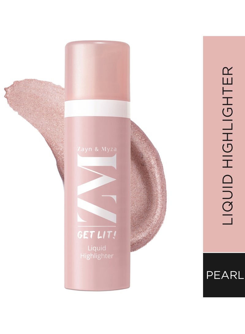 ZM Zayn & Myza Get Lit! Liquid Highlighter Supernova Headline Pink pearl  - Image 1