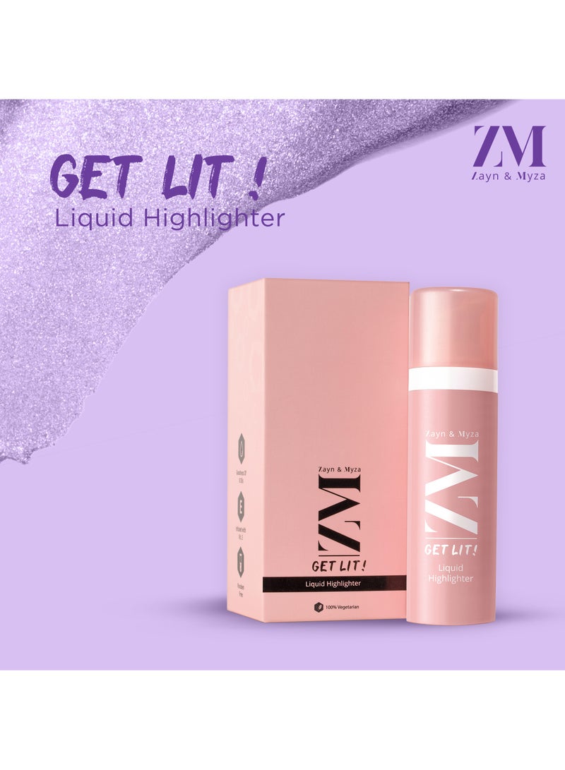 ZM Zayn & Myza Get Lit! Liquid Highlighter Supernova Headline Pink pearl  - Image 4
