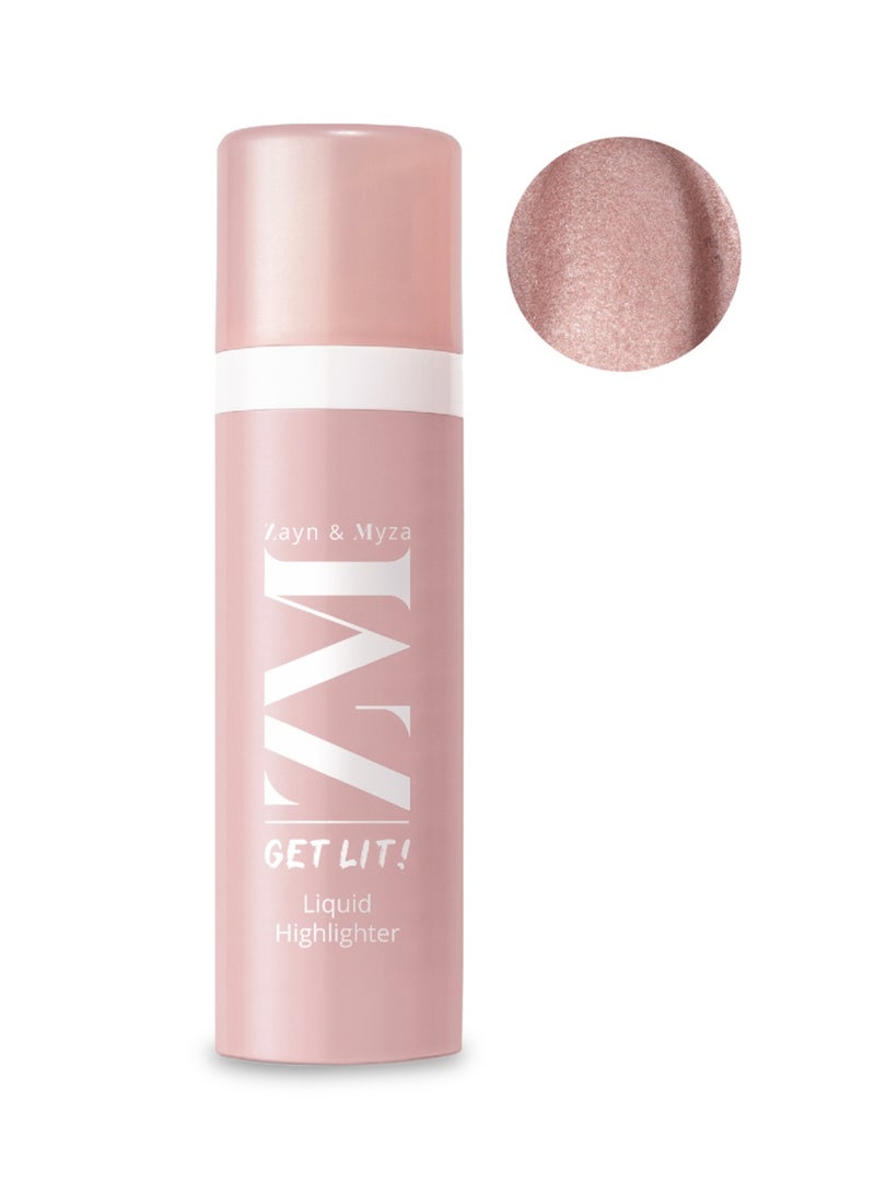 ZM Zayn & Myza Get Lit! Liquid Highlighter Supernova Headline Pink pearl  - Image 2