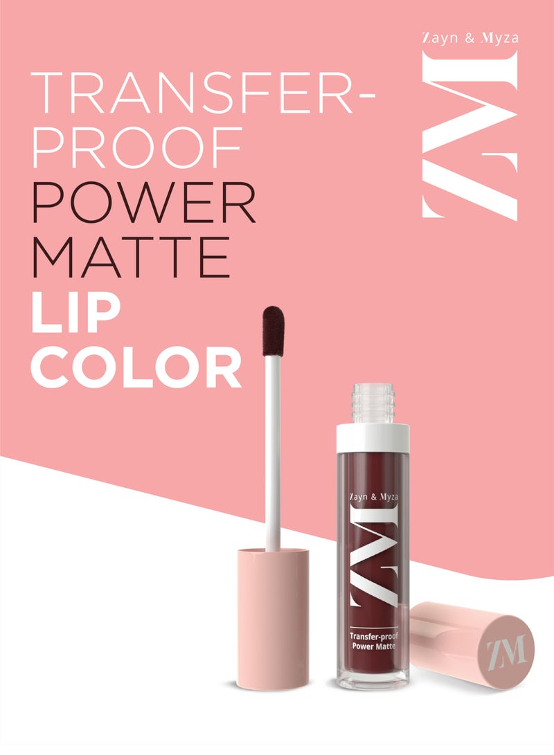 ZM Zayn & Myza - Transfer Proof Power Matte Lip Color Royal Maroon - Image 1