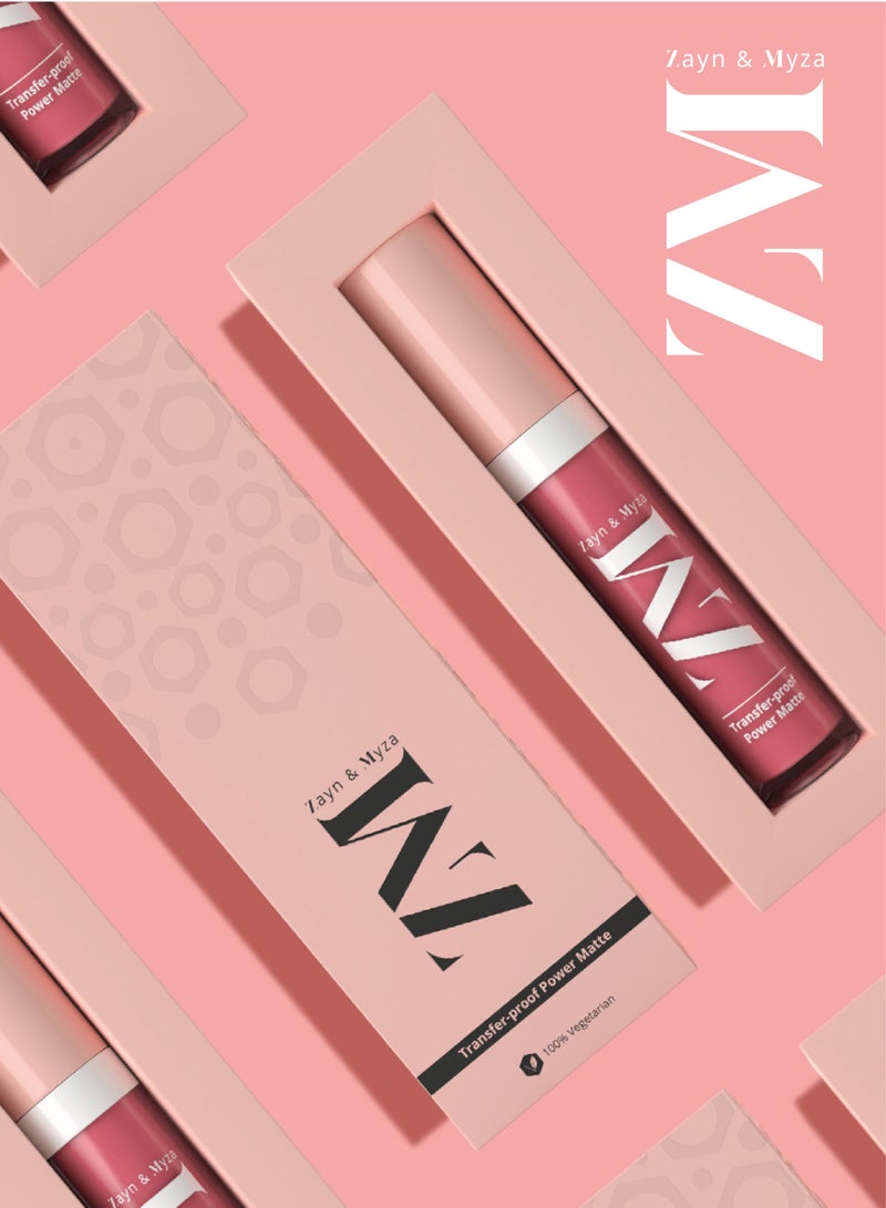 ZM Zayn & Myza - Transfer-Proof Power Matte Lip Colour Rose Pink - Image 1