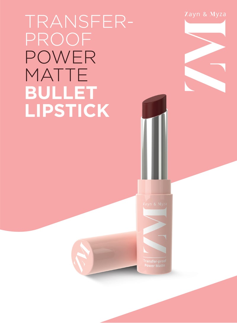 ZM Zayn & Myza - Transfer-Proof Power Matte Lipstick, 3.2 g Burgundy Bliss - Image 1