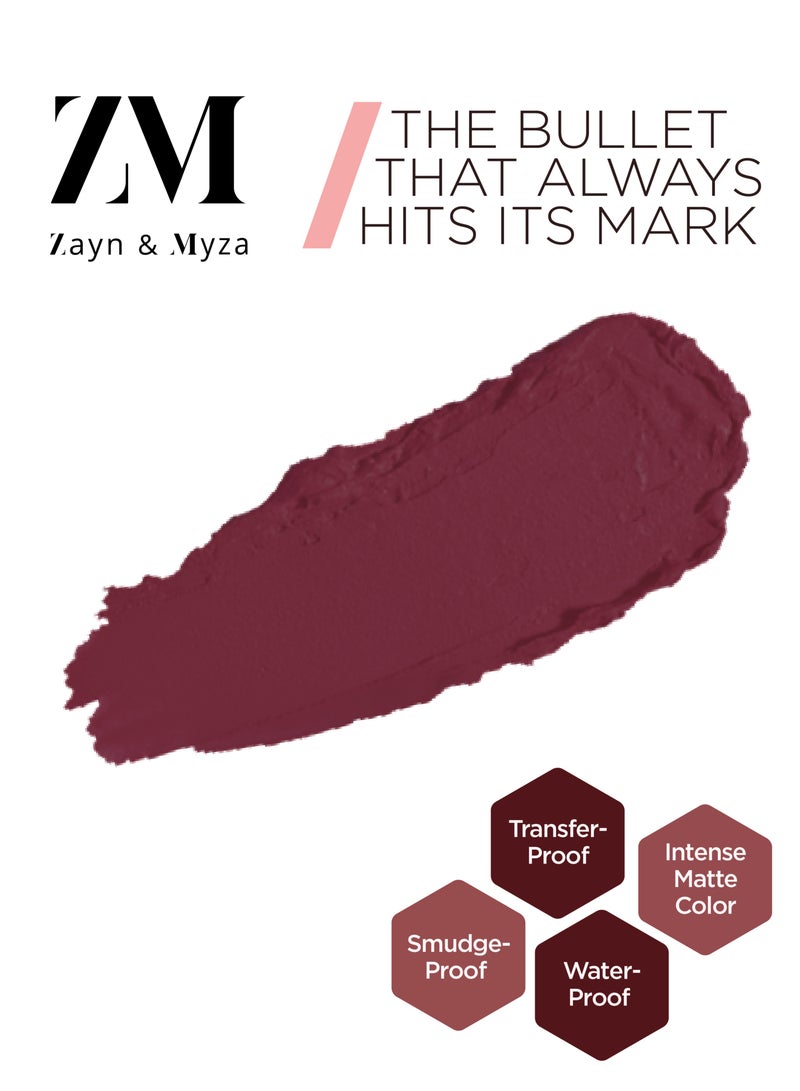 ZM Zayn & Myza Transfer-Proof Power Matte Lipstick Cherry Nectar  - Image 3