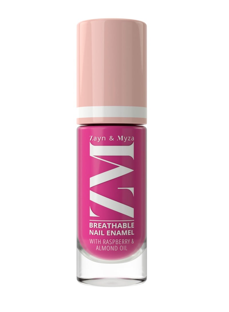 ZM Zayn & Myza Breathable Nail Enamel With Raspberry & Almond Oil - Fast Drying, 6 ml Pink Popsicle  - Image 1