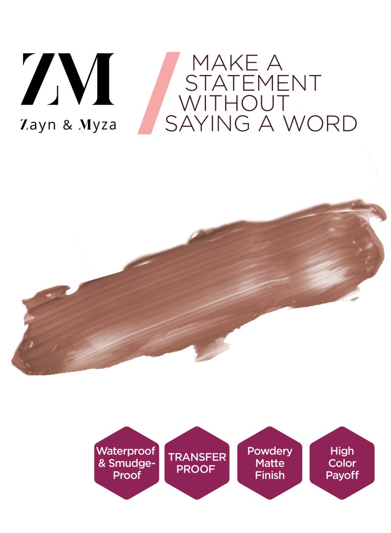 ZM Zayn & Myza - Transfer Proof Power Matte Lip Colour Wooed By Nude - Image 1