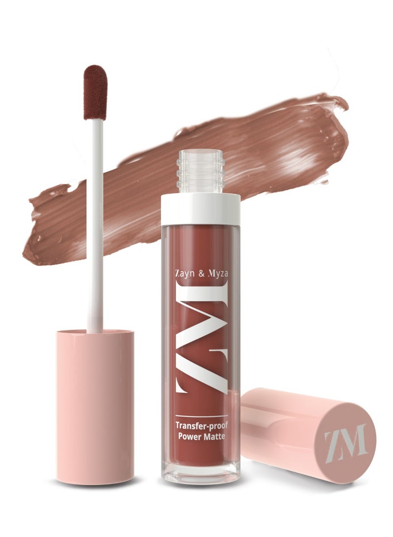 ZM Zayn & Myza - Transfer Proof Power Matte Lip Colour Wooed By Nude - Image 1
