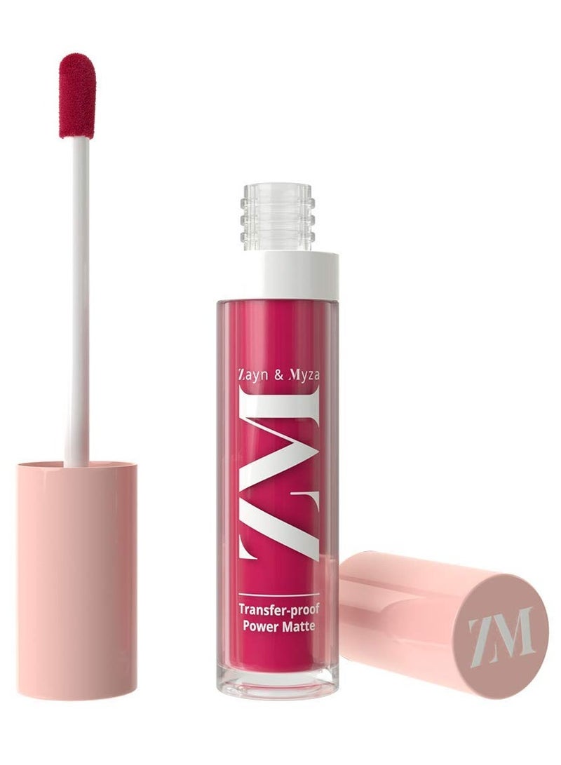 ZM Zayn & Myza Transfer-Proof Power Matte Lip Colour 6 ml Full Fuchsia  - Image 1