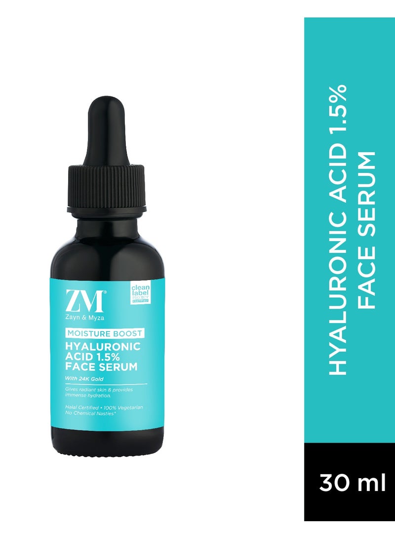 ZM Zayn & Myza - Hyaluronic Acid 1.5%  24k Gold face serum Skin hydration with brightness For Oily, Combination, Normal & Dry skin - Image 1