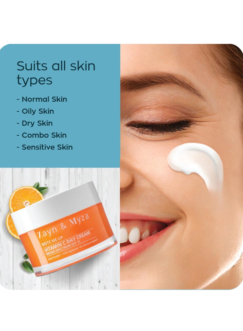 ZM Zayn & Myza Vitamin C Day cream SPF 25 with UVA sun protection for all skin Type 50 gm  - Image 3