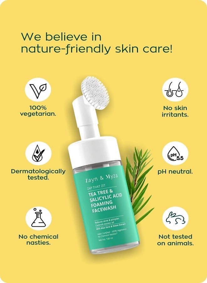 ZM Zayn & Myza - Tea Tree & Salicylic Acid Foaming Face wash 100 ml - Image 1