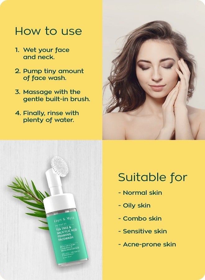 ZM Zayn & Myza - Tea Tree & Salicylic Acid Foaming Face wash 100 ml - Image 1