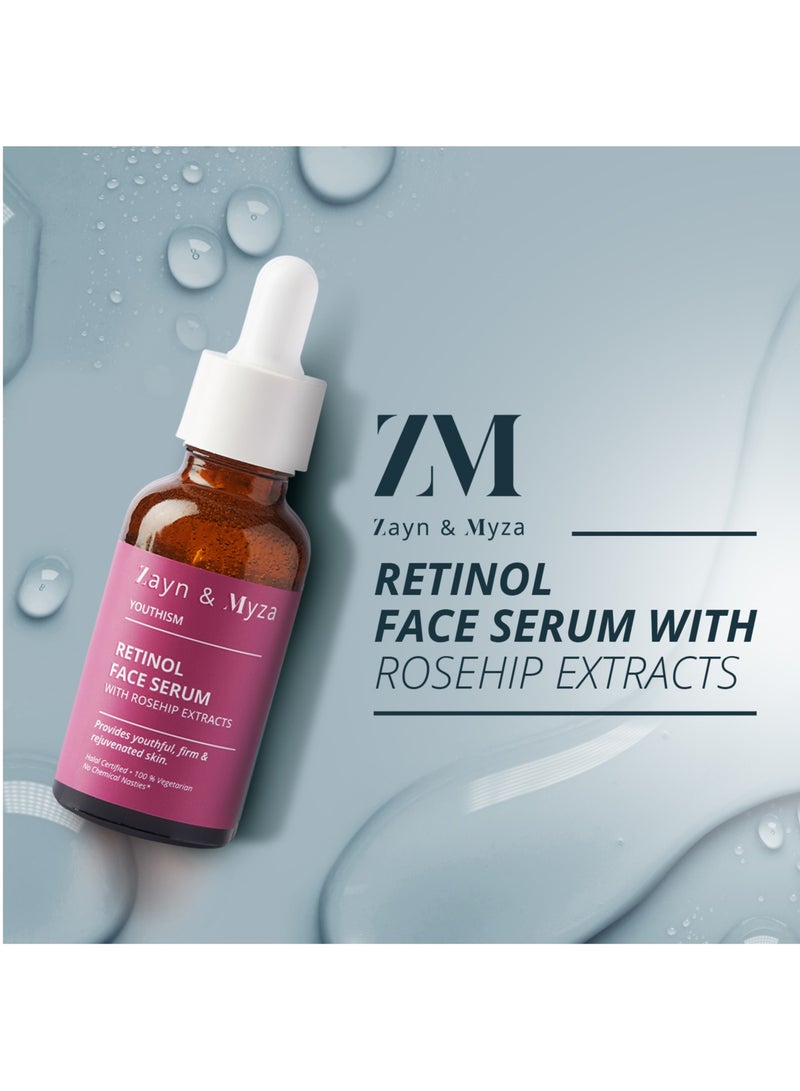 ZM Zayn & Myza Retinol Face Serum Anti-ageing formula Collagen Production Rosehip Extracts 30ml  - Image 2