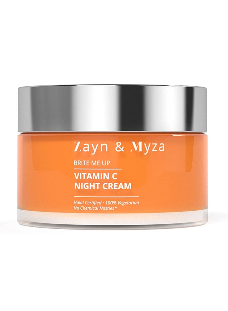 ZM Zayn & Myza Brite Me Up Vitamin C Night Cream Overnight Hydration  - Image 1