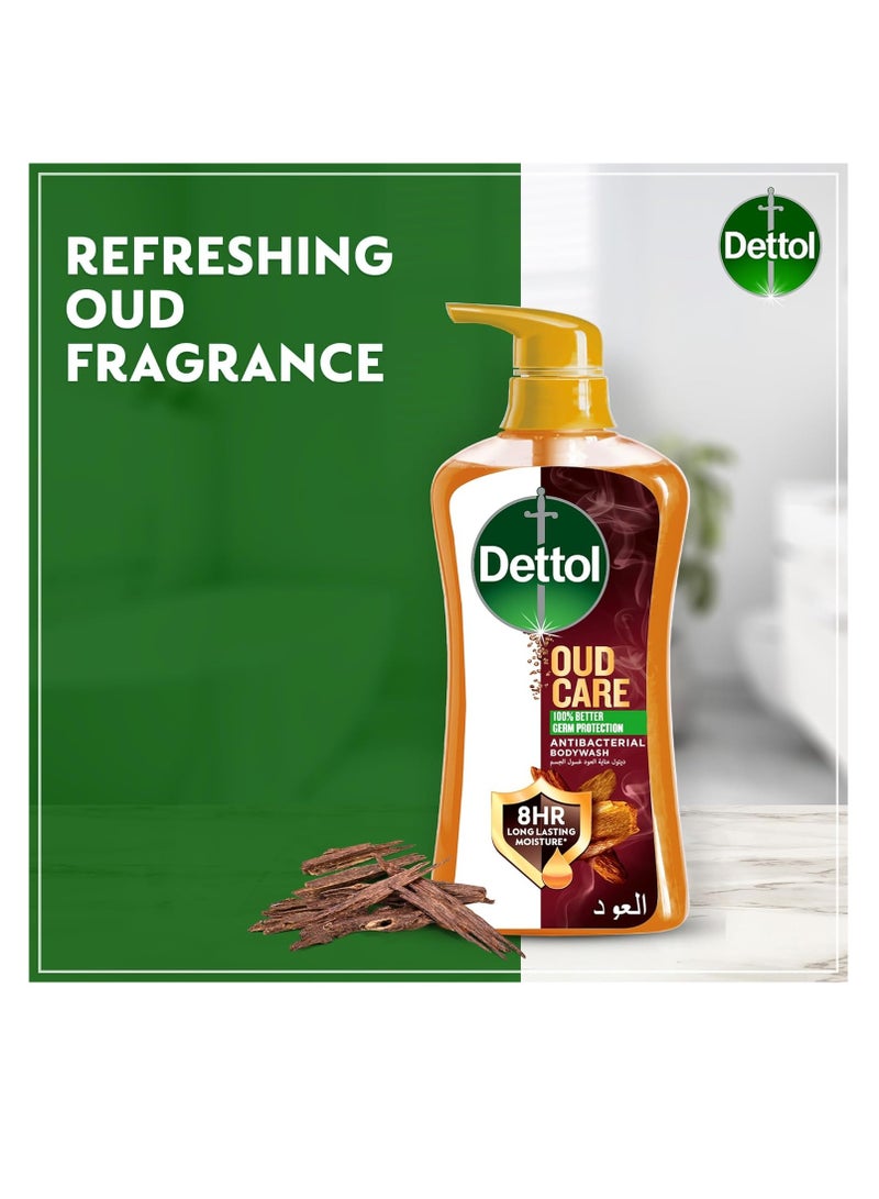 Dettol - Oud Care Showergel And Bodywash, Oud Fragrance With 8H Long Lasting Moisture For Effective Germ Protection, Personal Hygiene OUD 500MLml - Image 1
