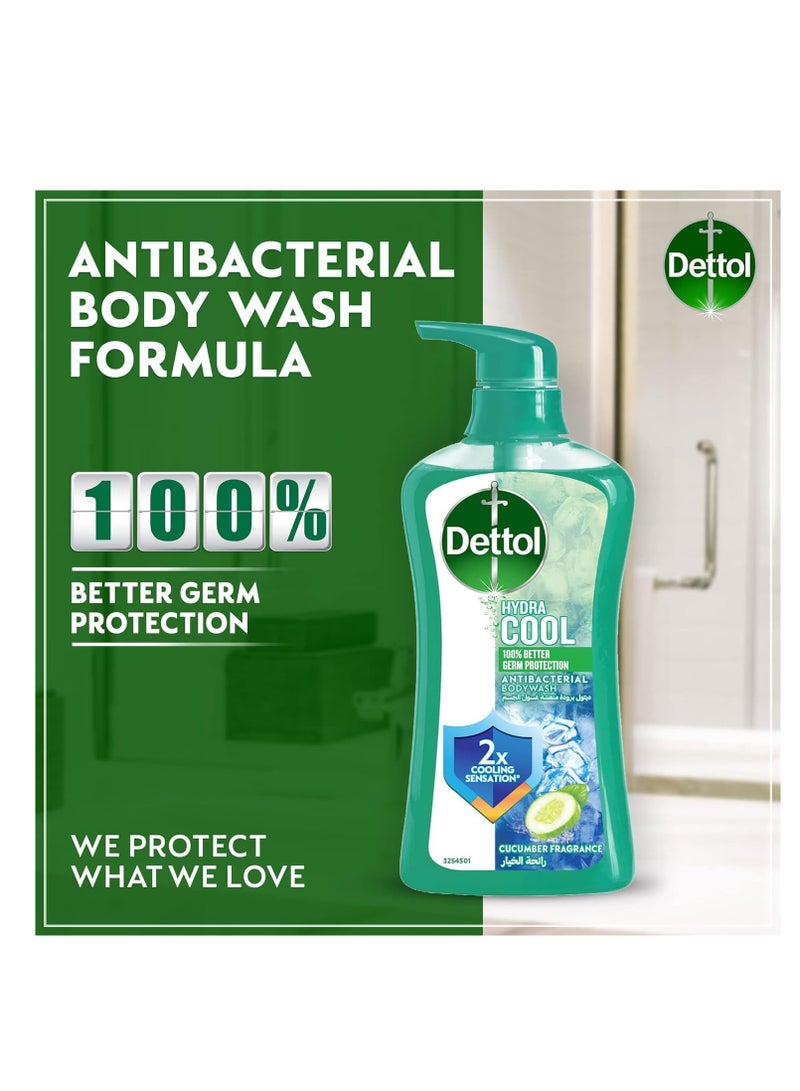 ديتول جل استحمام ديتول هيدرا كول وغسول الجسم، برائحة الخيار والمنثول الجليدي لحماية فعالة من الجراثيم والنظافة الشخصية 500ملليلتر - Image 2