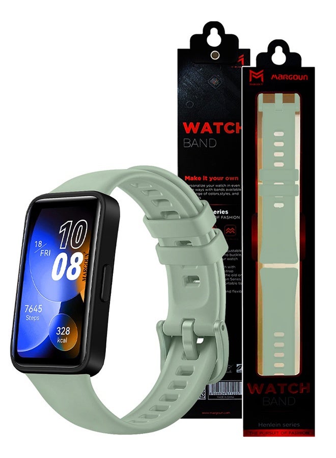 MARGOUN Replacement Silicone Band for Huawei Band 8 and 9 Watch Band for Men Women - Sport Strap Band Lightweight Band Light Blue - Image 4