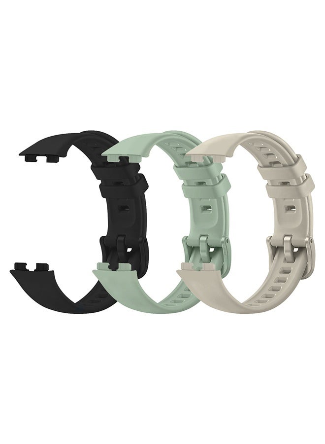 MARGOUN 3 Pieces Replacement Silicone Band for Huawei Band 8 and 9 Watch Band for Men Women - Sport Strap Band Lightweight Band Multicolour - Image 1