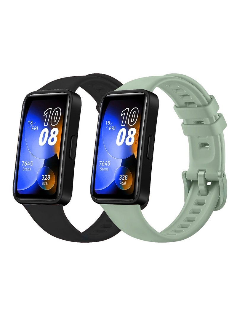 MARGOUN 2 Packs Of Huawei Band 8 Watch Band For Men Women Sport Watch Strap Lightweight Silicone Replacement Band Multicolour