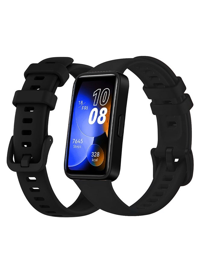 MARGOUN Replacement Silicone Band for Huawei Band 8 and 9 Watch Band for Men Women - Sport Strap Band Lightweight Band Black - Image 2