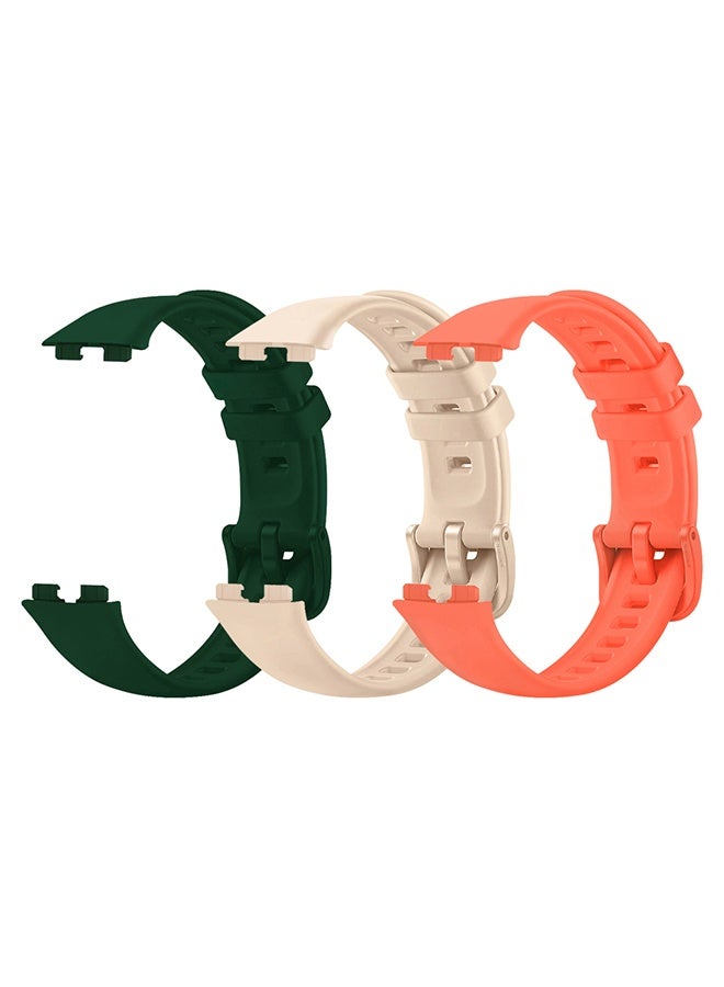 MARGOUN 3 Pieces Replacement Silicone Band for Huawei Band 8 and 9 Watch Band for Men Women - Sport Strap Band Lightweight Band Multicolour - Image 1