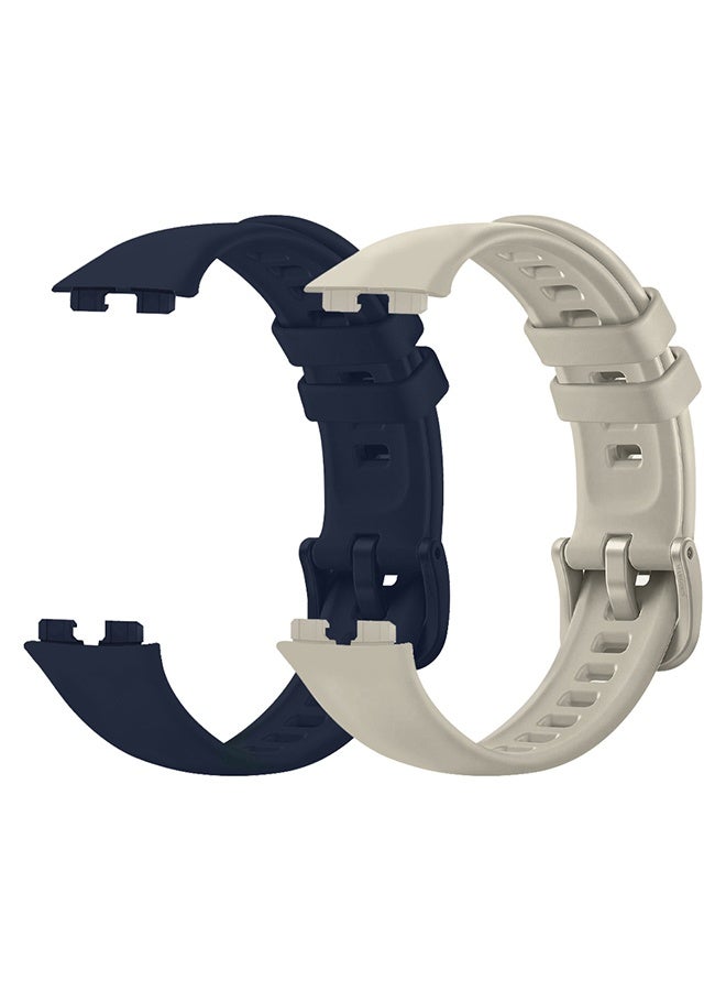 MARGOUN 2Pieces Replacement Silicone Band for Huawei Band 8 and 9 Watch Band for Men Women - Sport Strap Band Lightweight Band Multicolour - Image 1