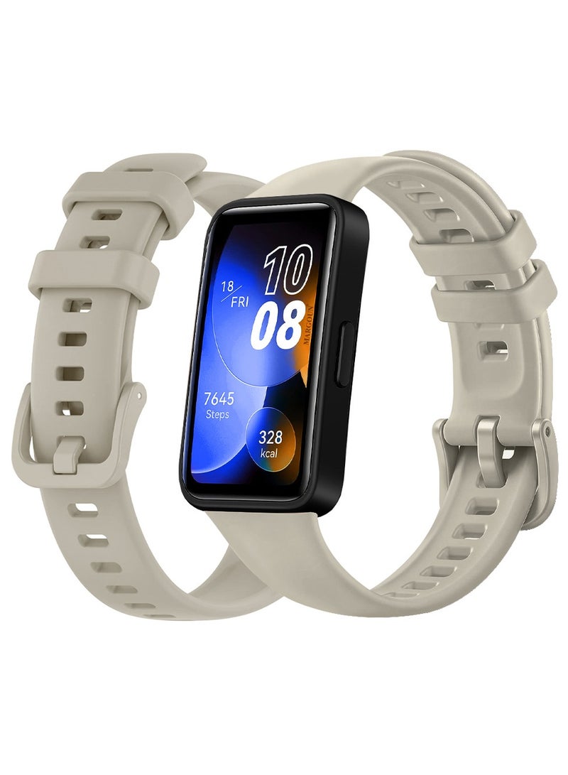 MARGOUN Huawei Band 8 Watch Band For Men Women Sport Watch Strap Lightweight Silicone Replacement Band Grey - Image 2