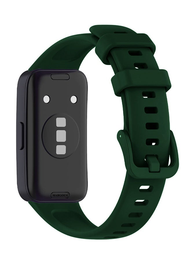 MARGOUN Replacement Silicone Band for Huawei Band 8 and 9 Watch Band for Men Women - Sport Strap Band Lightweight Band Green - Image 4
