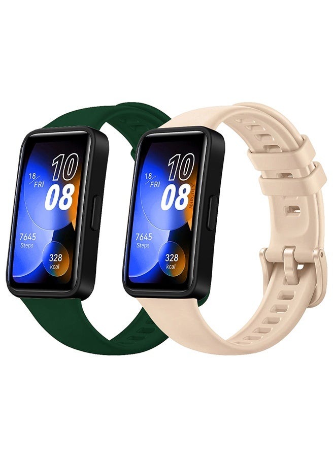 MARGOUN 2 Pieces Replacement Silicone Band for Huawei Band 8 and 9 Watch Band for Men Women - Sport Strap Band Lightweight Band Multicolour - Image 2