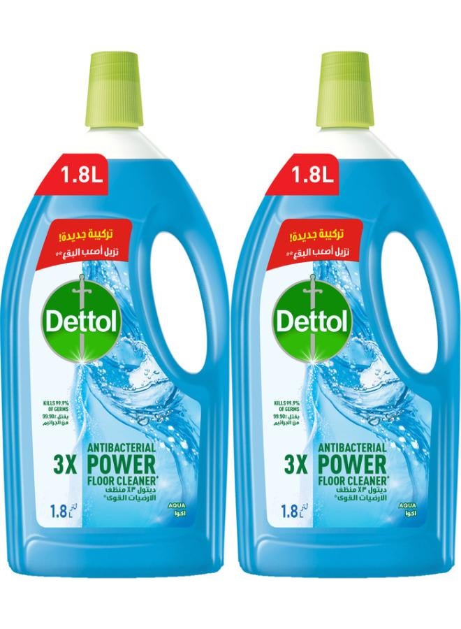 ديتول منظف الأرضيات أكوا المضاد للبكتيريا، عبوة من 2 - 1.8لترات