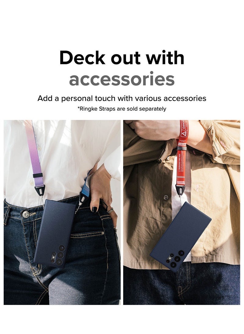 Ringke - Onyx Feels Good In The Hand Compatible With Samsung Galaxy S23 Ultra Case, Anti-Fingerprint Technology Prevents Oily Smudges Non-Slip Enhanced Grip Precise Cutouts For Camera Navy - Image 1