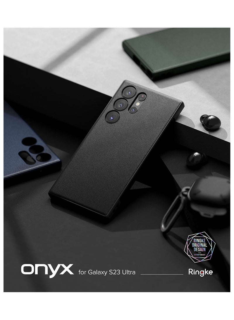 Ringke - Onyx Feels Good In The Hand Compatible With Samsung Galaxy S23 Ultra Case, Anti-Fingerprint Technology Prevents Oily Smudges Non-Slip Enhanced Grip Precise Cutouts For Camera Navy - Image 1