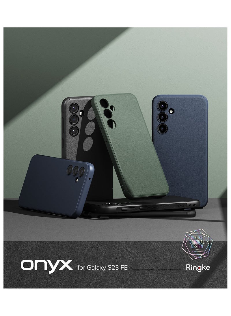 Onyx Feels Good In The Hand Compatible With Samsung Galaxy S23 FE Case, Anti-Fingerprint Technology Prevents Oily Smudges Non-Slip Enhanced Grip Precise Cutouts For Camera Lenses Navy