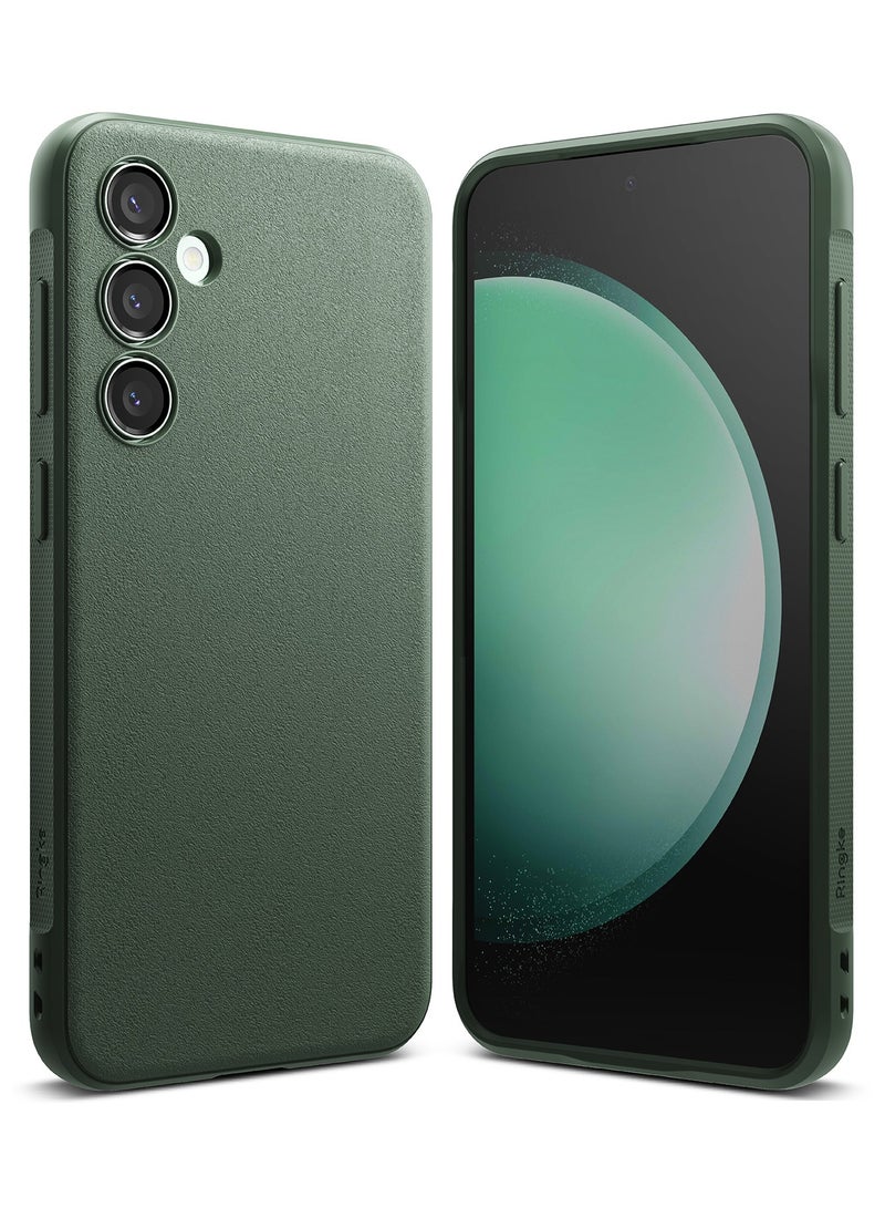 Ringke Onyx Feels Good In The Hand Compatible With Samsung Galaxy S23 FE Case, Anti-Fingerprint Technology Prevents Oily Smudges Non-Slip Enhanced Grip Precise Cutouts For Camera Lenses Dark Green  - Image 1
