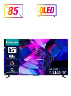 Hisense 85-inch U7 LED ULED 4K UHD Google Smart TV (85U7K, Model 2023) - QLED, 144 Hz, Dolby Vision IQ, Pro Gaming Mode, Compatible with Alexa 85U7K Black  - Image 1