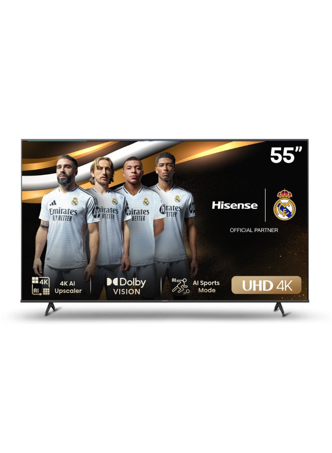 55-inch 4K A6K smart screen, VIDA system, Dolby Vision HDR, Bluetooth, and Wi-Fi, new design 2023, 55A6K model (2 USB - 3 HDMI) 55A6K Black 