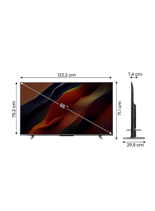 Hisense 55 Inch 4K A6K s\Smart Screen | VIDAA system | Dolby Vision | HDR | 60HZ | Bluetooth | Wi-Fi | New design | (2 USB - 3 HDMI) | (2023) - 55A6K Black  - Image 4