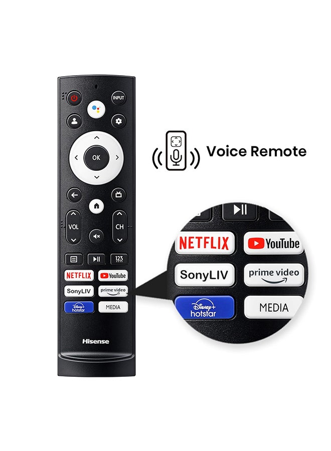 Hisense 55 Inch 4K A6K s\Smart Screen | VIDAA system | Dolby Vision | HDR | 60HZ | Bluetooth | Wi-Fi | New design | (2 USB - 3 HDMI) | (2023) - 55A6K Black  - Image 5