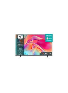 هايسنس شاشة ذكية 75 بوصة 4K A7K نظام VIDA دولبي فيجن HDR بلوتوث وواي فاي تصميم جديد 2023 موديل 75A7K (2 USB - 3 HDMI) 75A7K أسود  - Image 1