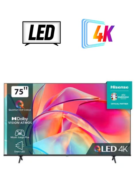 75-inch 4K A7K smart screen, VIDA system, Dolby Vision HDR, Bluetooth, and Wi-Fi, new design 2023, 75A7K model (2 USB - 3 HDMI) 75A7K Black