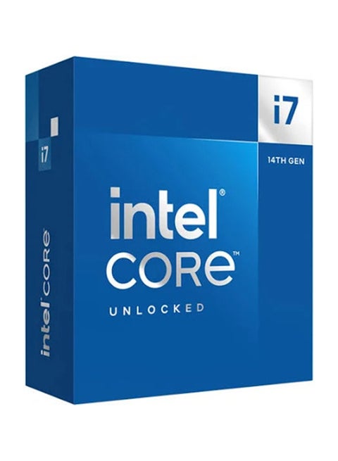 Core i7-14700K 3.4 GHz 20-Core LGA 1700 14th Gen Processor, 20 Cores & 28 Threads, 30MB Cache Memory, 5.6GHz MaxTurbo Boost, Intel UHD Graphics 770, 2CH DDR5 / 192GB Max Blue